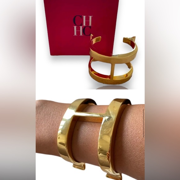 Authentic Carolina Herrera Insignia Cuff Bracelet - Picture 6 of 6